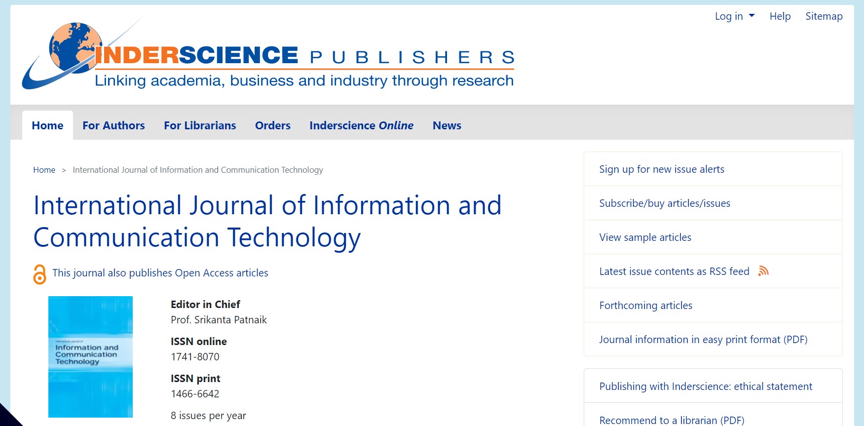 Journal of International and Communication Technology