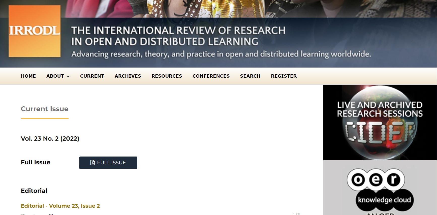 The International Review Research in Open and Distributed Learning
