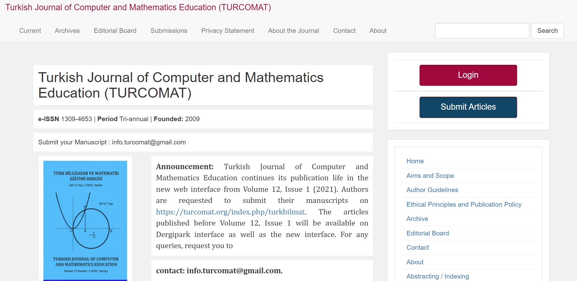 Turkish Journal of Computer and Mathematics Education