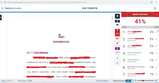 Perbedaan Turnitin Repositrory Dan No Repositrory
